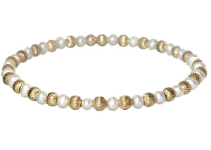 "CLOE" 14k gold-filled & pearl beaded bracelet