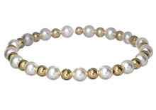 "NATALIA" 14k gold-filled & pearls beaded bracelet