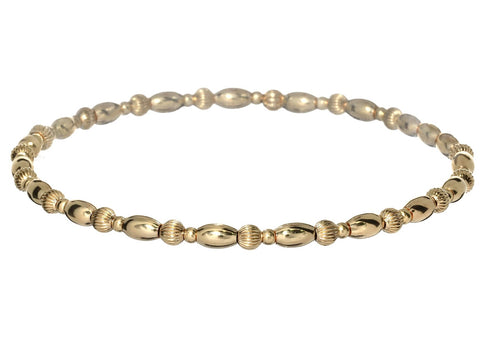 "NOA OVAL" 14k gold-filled beaded bracelet