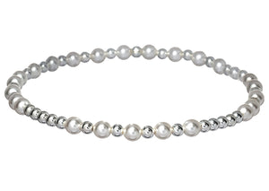 "EMMA" 14k gold-filled & pearl beaded bracelet