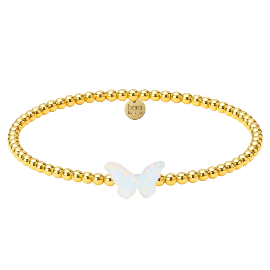 Butterfly Beaded Opal Bracelet – Bara Boheme - Main Image