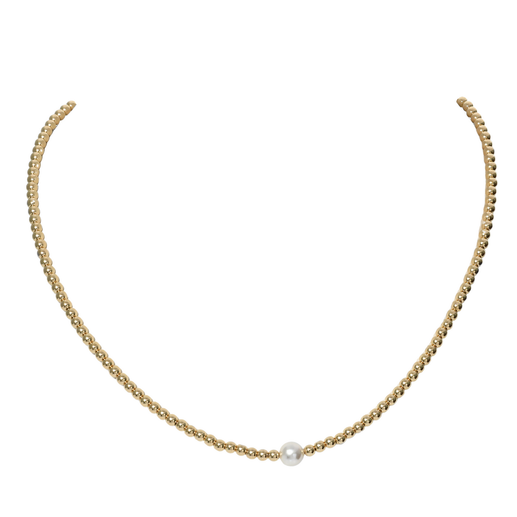 AUDREY | 14KG Filled w/ FWP ball beaded Choker/Necklace
