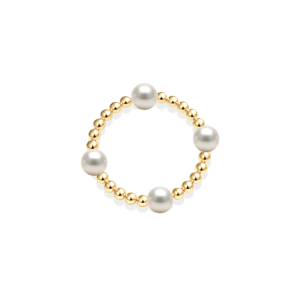 Bara Pearl Beaded Stretchy Ring