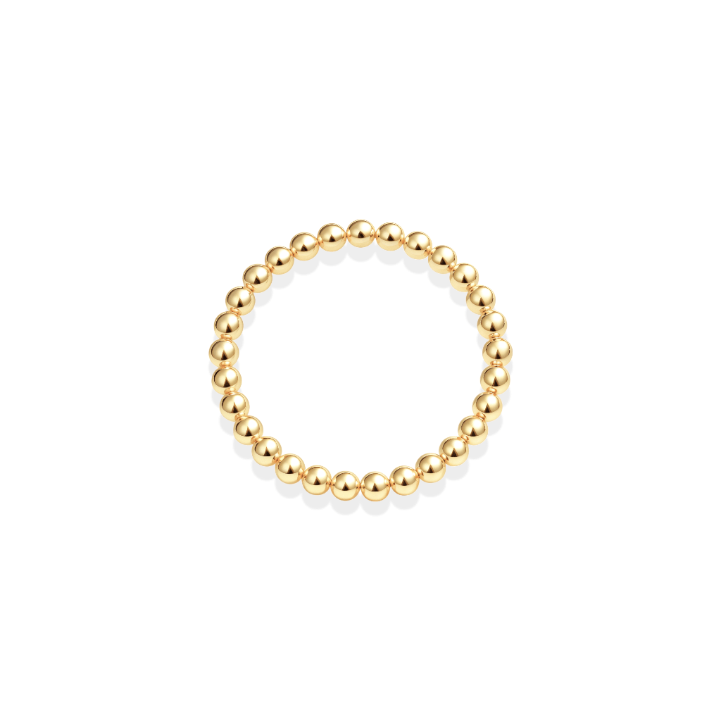 Classic 3mm Beaded Stretchy Ring