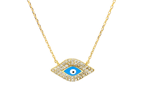 Evil Eye "Aphrodite" Turquoise CZ Necklace