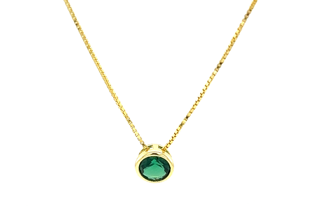 Green Onyx Solitaire Necklace – Bara Boheme