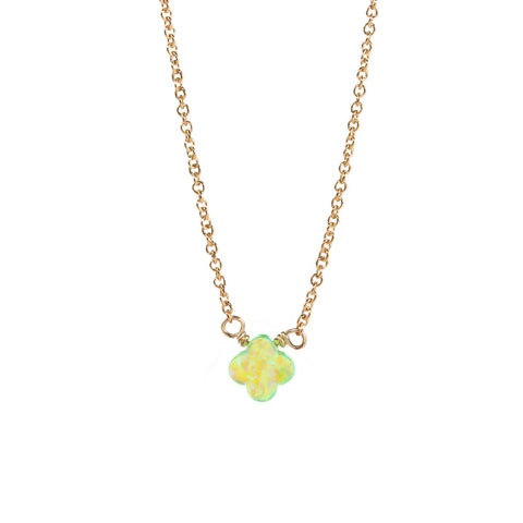 CLOVER OPAL NECKLACE - SMALL
