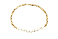 "COLETTE" 14k gold-filled & pearl beaded bracelet