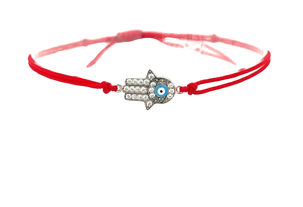 Hamsa & Evil Eye Spinner Shambala Bracelet (Available in Red or Blue), Turkish Eye Bracelet, Hamsa Hand, Protection, Boho, TTE