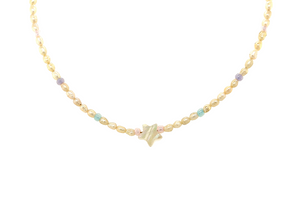 PASTEL PEARL CHOKER NECKLACE