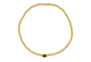"Star" Charm Charm Gold Filled Ball Bead Bracelet