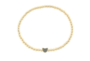 Teddy Bear Charm Gold Filled Ball Bead Bracelet