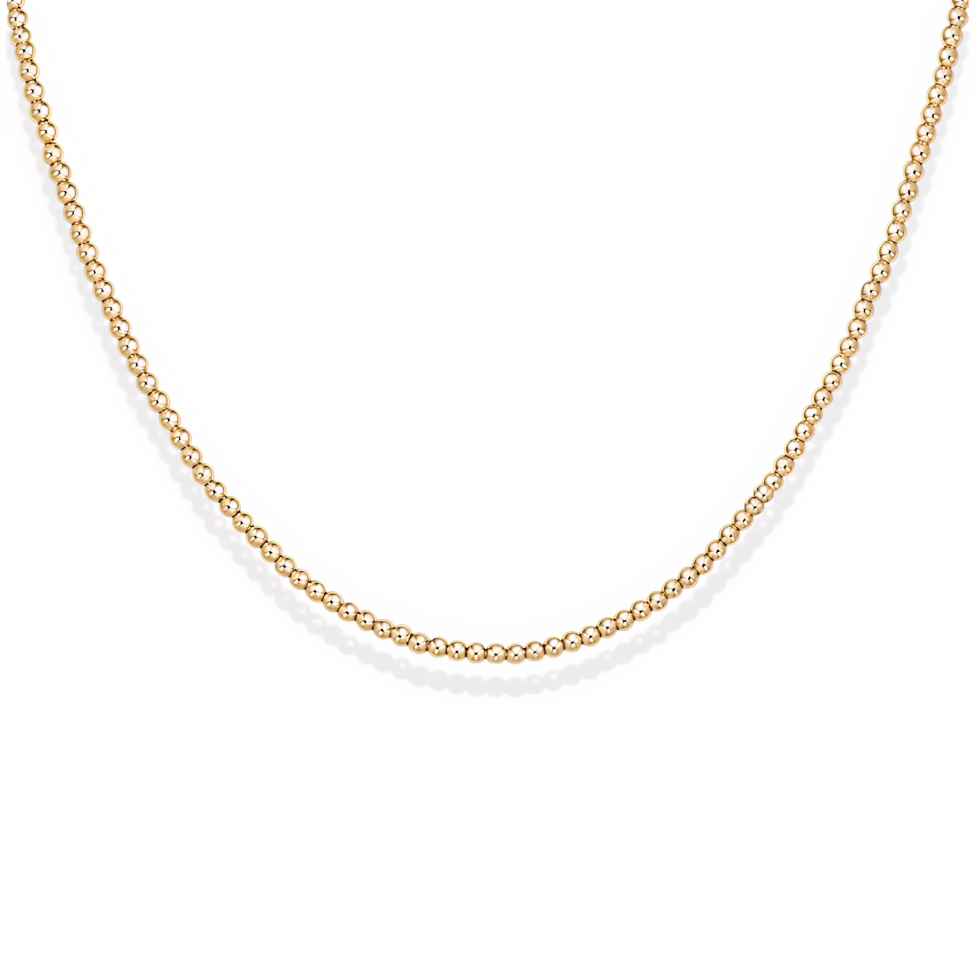Classic 2MM | Gold Filled Beaded Necklace