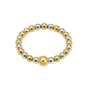 2-Tone | 2mm Beaded Stretchy Ring