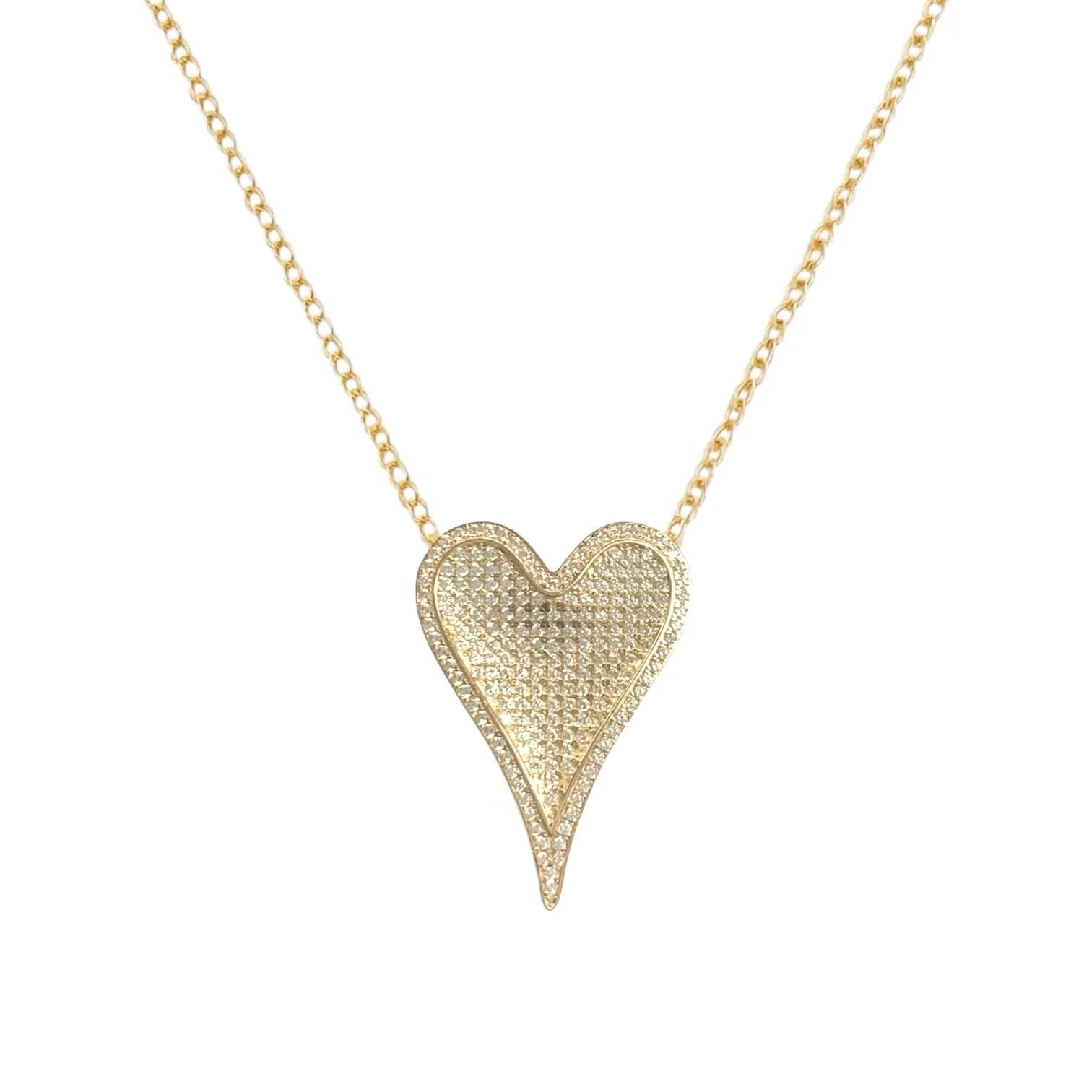 3D Heart Small | Gold Plated Necklace - Bara Boheme