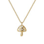 3D Mushroom | Gold Plated Necklace - Bara Boheme