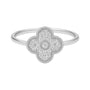 3D Clover | Pave Ring