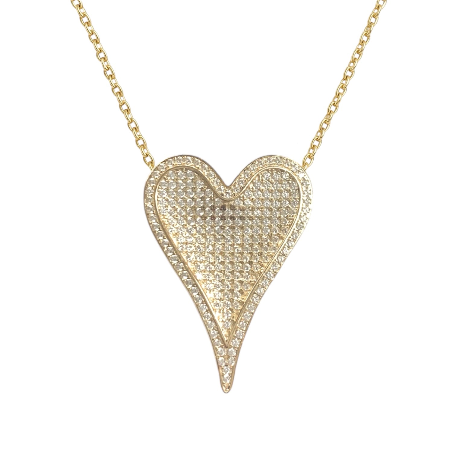 3D Heart Large | Gold Plated Necklace