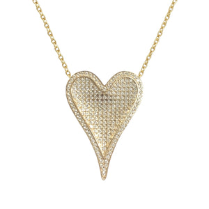 3D Heart Necklace Large