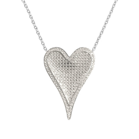 3D Heart Necklace Large