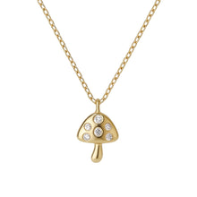 3D Mushroom CZ Necklace