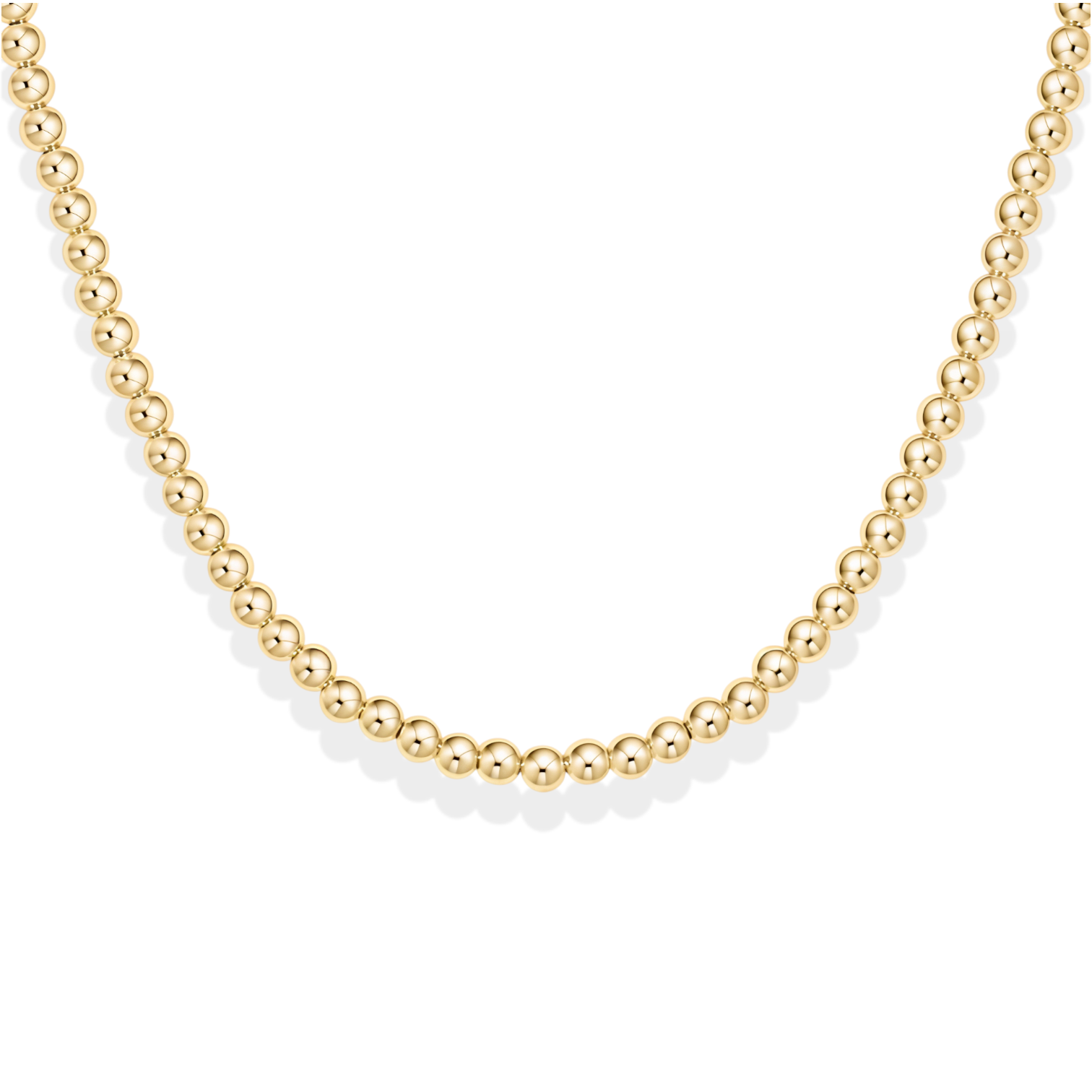 Classic 4MM | Gold Filled Beaded Necklace