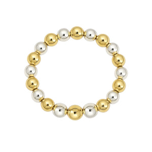 2-Tone | 4mm Beaded Stretchy Ring