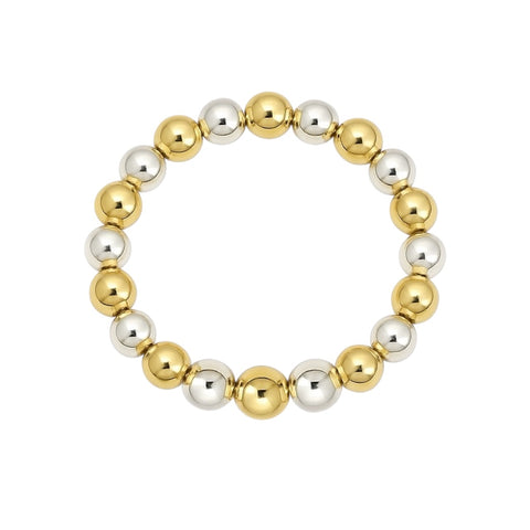 2-Tone | 4mm Beaded Stretchy Ring