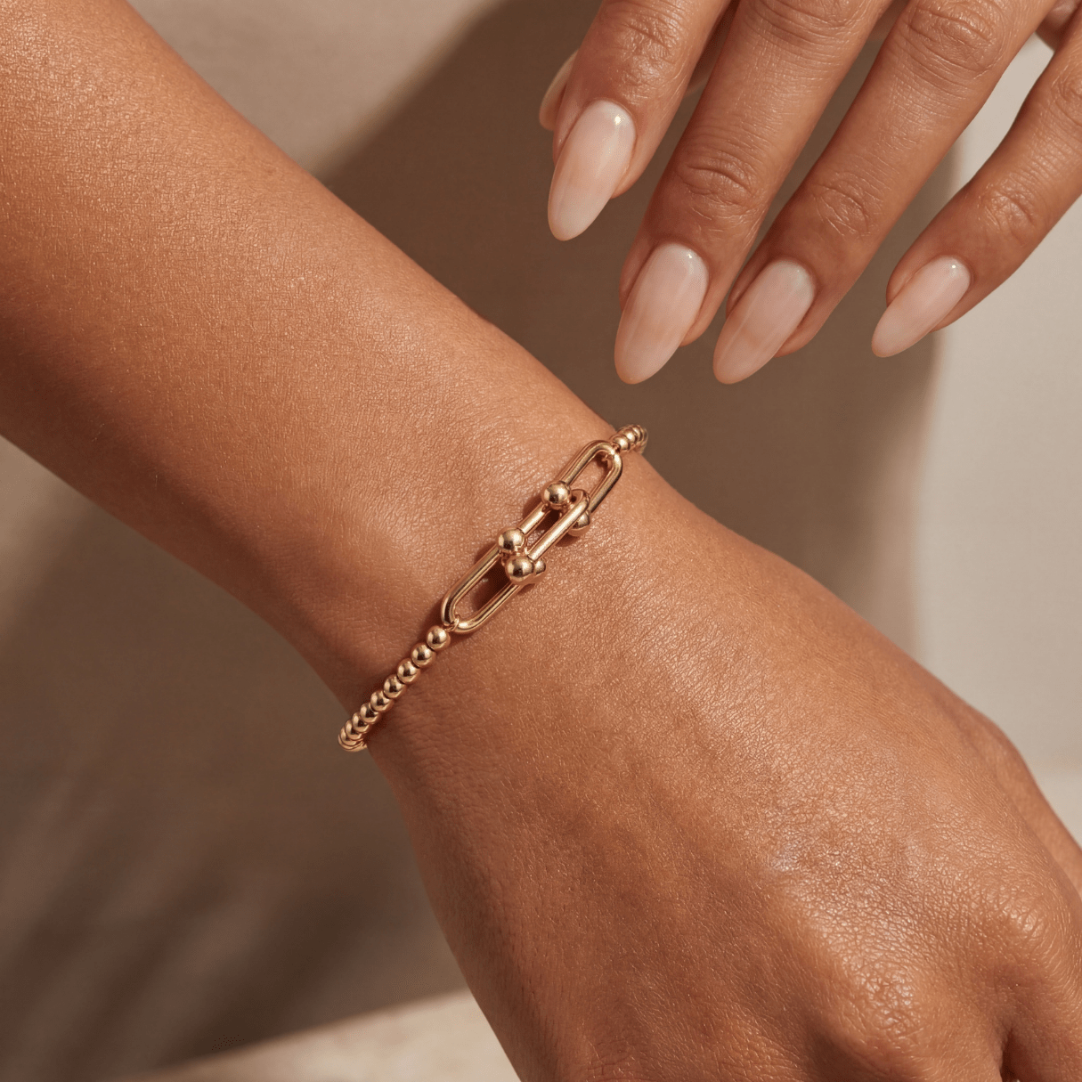 4x Hardware Large | Gold Filled Beaded Bracelet - Bara Boheme