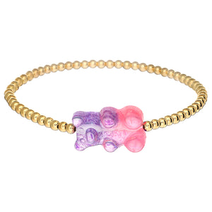 Kids Bracelet | Ombre "Gummy Bear" Charm with Tarnish Free ball Beads