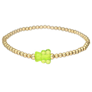 Kids Bracelet | Small "Gummy Bear" Charm with Tarnish Free ball Beads