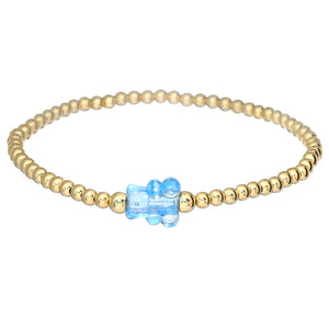 Kids Bracelet | Small "Gummy Bear" Charm with Tarnish Free ball Beads