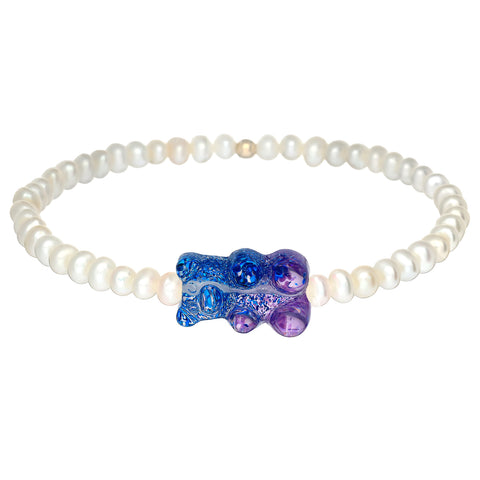 Kids Bracelet | Classic "Gummy Bear" Charm with Freshwater Pearl Beads