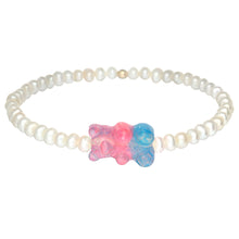 Kids Bracelet | Ombre "Gummy Bear" Charm with Freshwater Pearl Beads