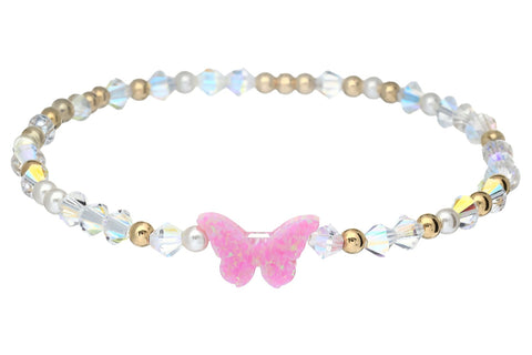 LUSTROUS BUTTERFLY | Clear Crystal Bracelet