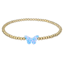 Kids Bracelet | "Butterfly" Opal Charm with Tarnish-Free Ball Beads