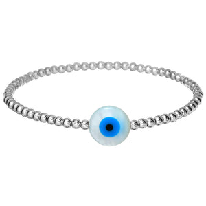 "EVIL EYE MOP" Large Opal Charm Bracelet