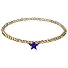 "STAR" Opal Charm and Gold Filled Ball Beaded Bracelet