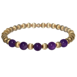 LILY | Stretchy Anti-Tarnish 14K Gold Filled & GEMS Bracelet