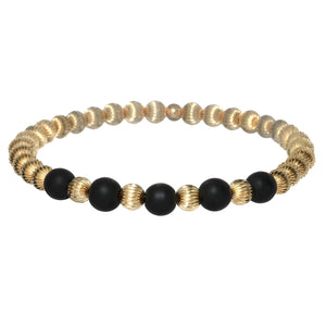 LILY | Stretchy Anti-Tarnish 14K Gold Filled & GEMS Bracelet