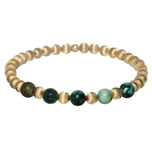 LILY | Stretchy Anti-Tarnish 14K Gold Filled & GEMS Bracelet