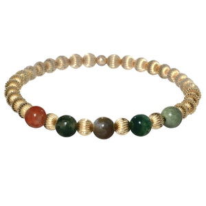 LILY | Stretchy Anti-Tarnish 14K Gold Filled & GEMS Bracelet
