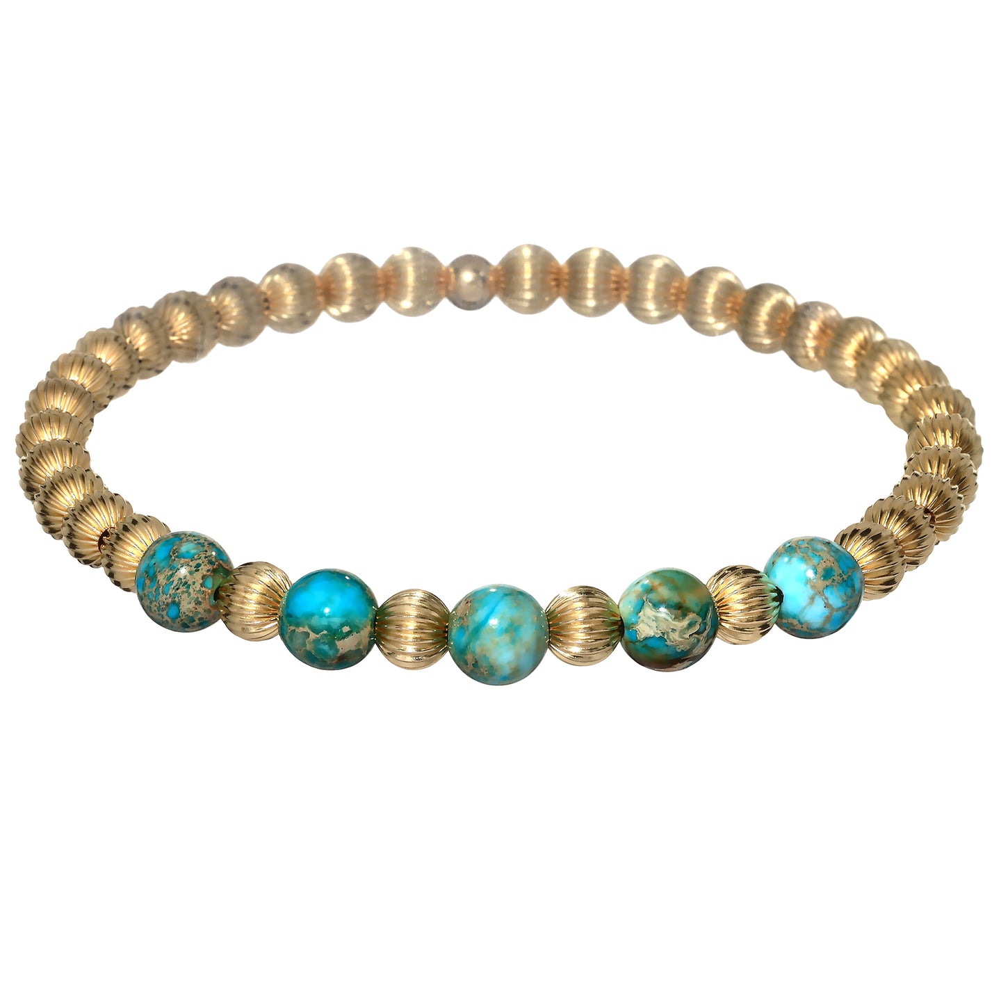 LILY | Stretchy Anti-Tarnish 14K Gold Filled & GEMS Bracelet