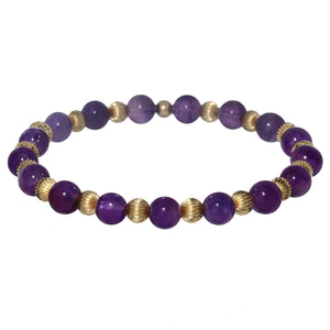 LUCY | Stretchy Anti-Tarnish 14K Gold Filled & GEMS Bracelet