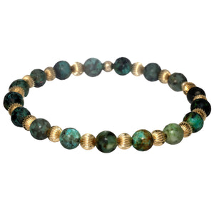 LUCY | Stretchy Anti-Tarnish 14K Gold Filled & GEMS Bracelet