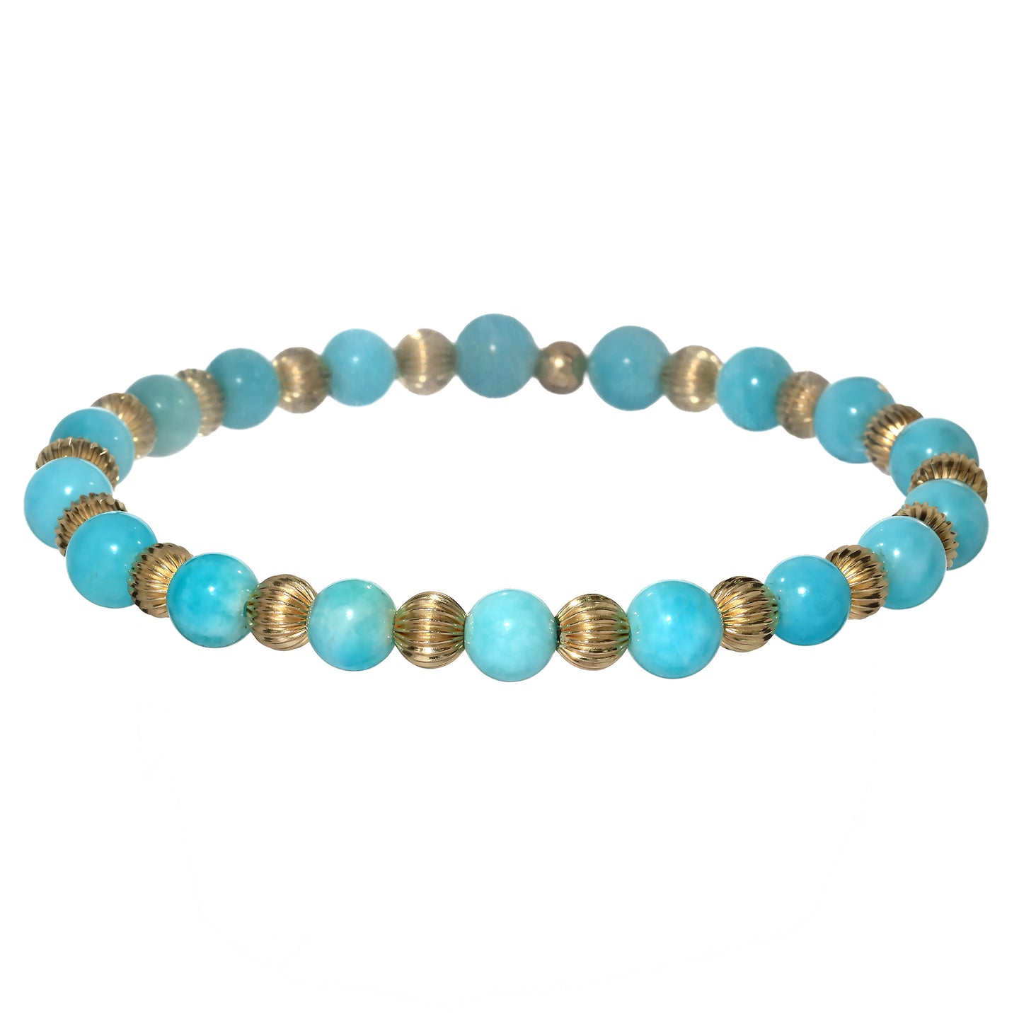 LUCY | Stretchy Anti-Tarnish 14K Gold Filled & GEMS Bracelet