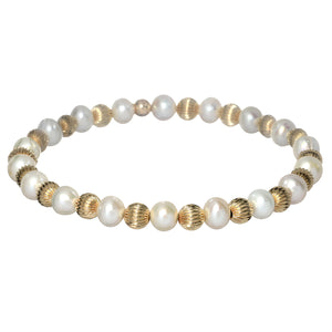 LUCY | Stretchy Anti-Tarnish 14K Gold Filled & GEMS Bracelet