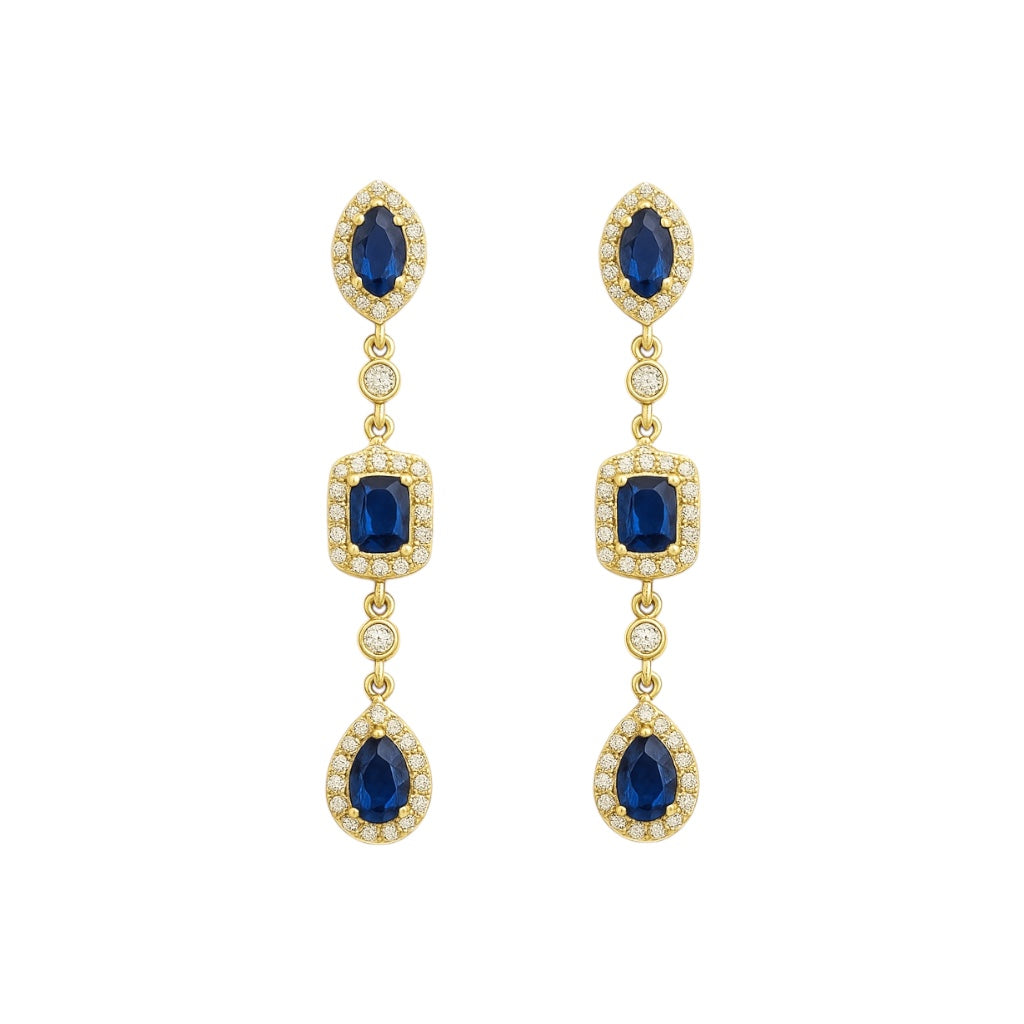 Undecided | Gold Plated Pave Earrings