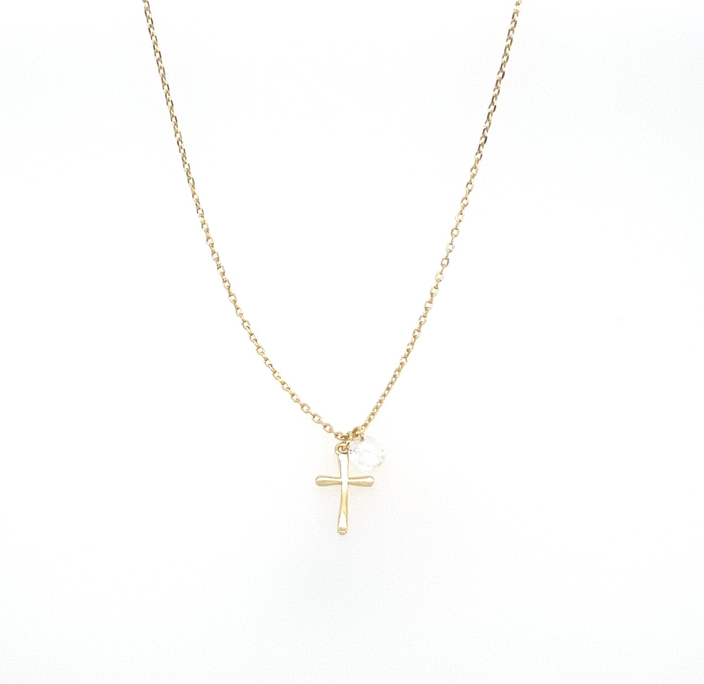 CROSS + SINGLE Crystal Necklace