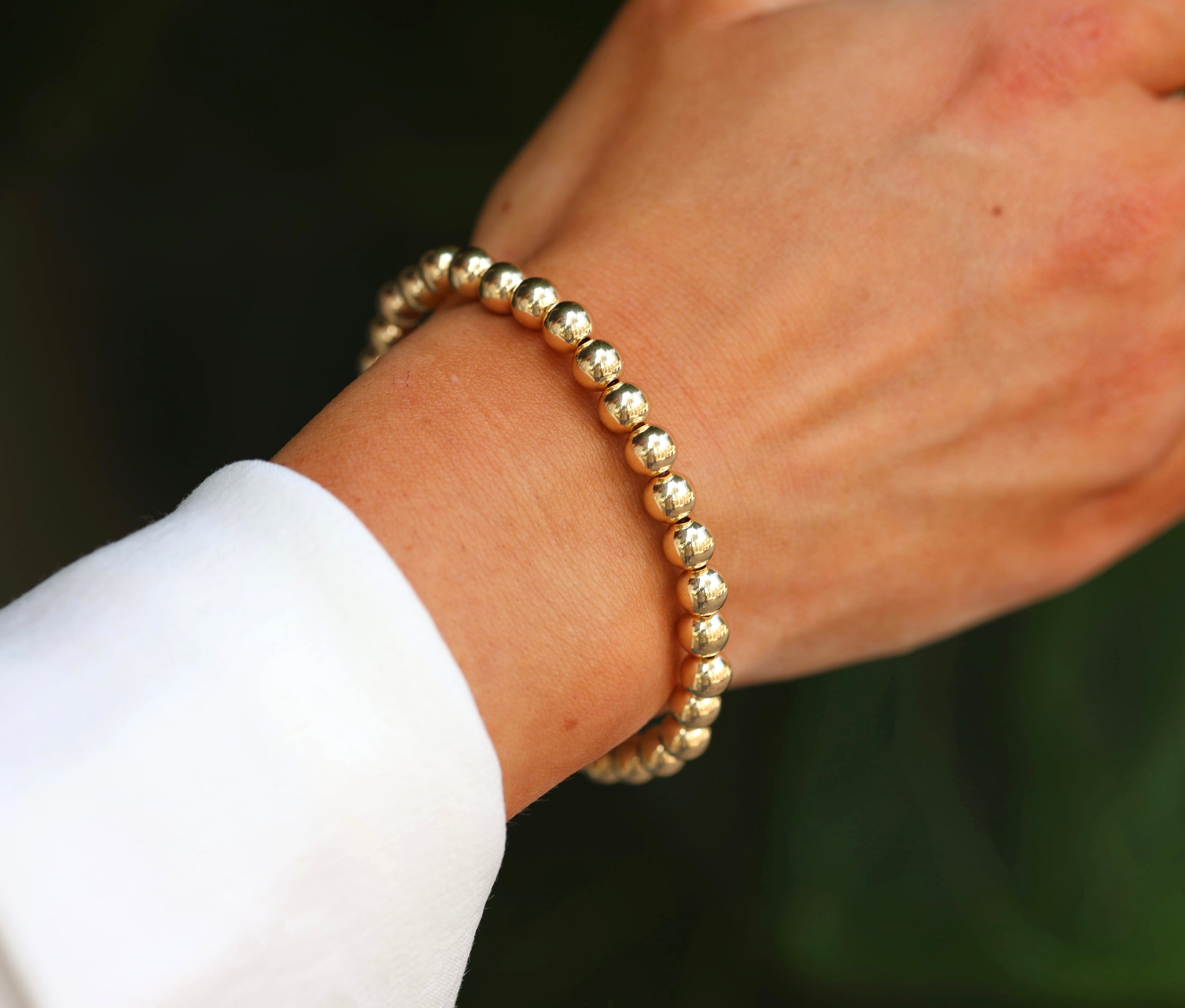 6MM Classic | Stretchy Anti-Tarnish Gold Filled Stackable Bracelet